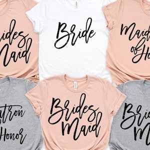 Bridesmaids Shirt, Bridesmaid custom tshirts, Wedding Custom Shirts, Maid of Honor Shirt, Bridesmaid Gift,Bridal Party Shirts, bride's babes