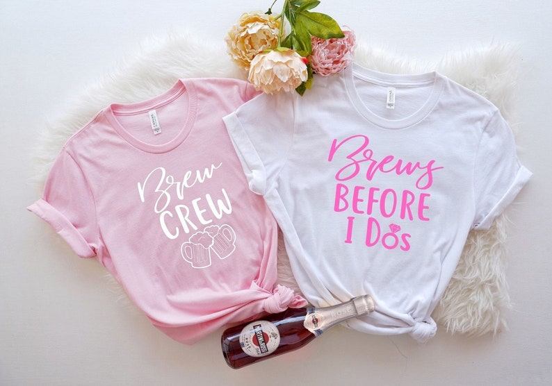 Brew Crew Bachelorette Party Shirts Brews Before I Do's | Etsy