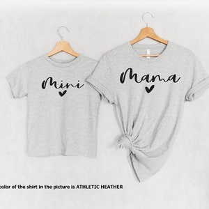 Mama And Mini Shirt , Matching PERSONALIZATION Family Shirt, Mama Shirt, Mini Shirt ,Mothers Day Gift, Mommy And Me Shirt, CUSTOM family Tee
