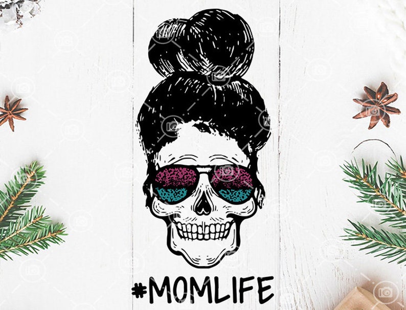 Download Mama Life SVG Mom Life SVG Skull Mom SVG Mom Head Vector | Etsy