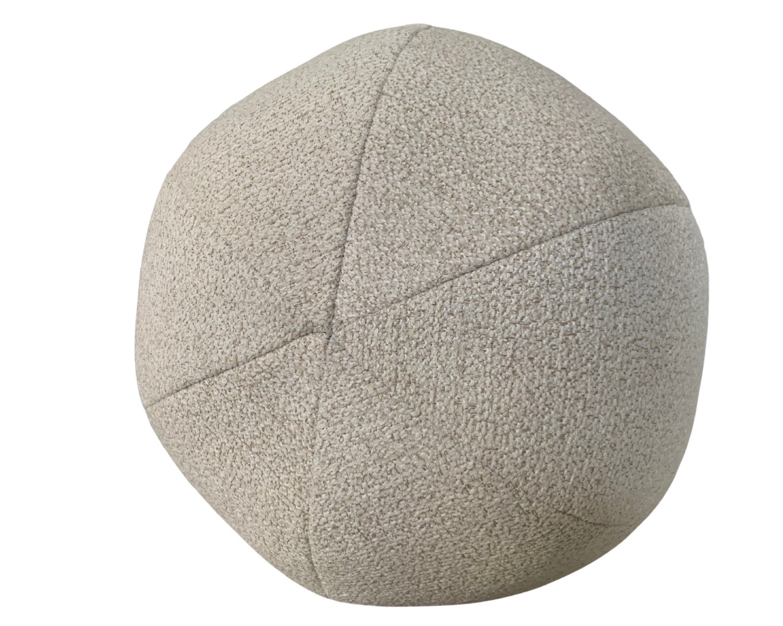 Ball Pillow Bouclé Handmade Performance Fabric Earthy Etsy