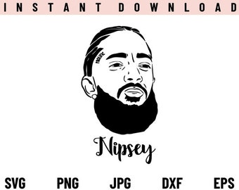 svg-png-eps-dxf-ai-jpg Nipsey Hussle silhouette .INSTANT DOWNLOAD