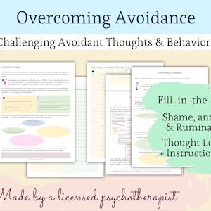 Folha de Exercícios sobre Evitação e Vergonha: Pacote de Terapia Cognitivo-Comportamental (Download Digital)