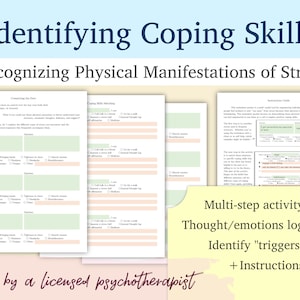 Using Acceptance and Commitment to Identify Feelings, Recognize Physical Symptoms, and Engage in Adaptive Coping Skills - Therapy Worksheet