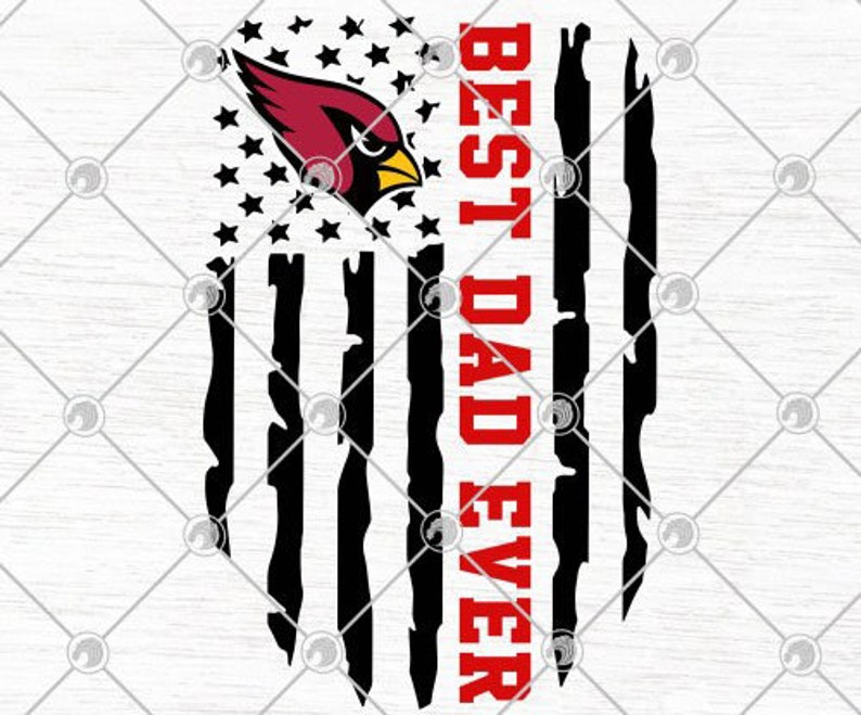 Download Arizona Cardinals Best Dad Ever American Flag svg PNG EPS ...