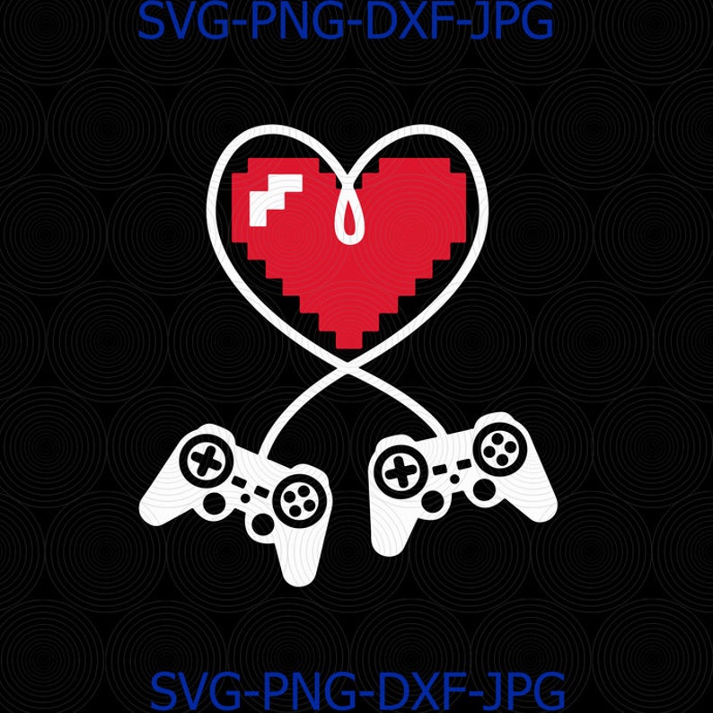 Valentine's Day Video Game Controller Heart Etsy