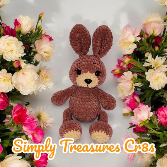 Plush Soft Dusty Rose Bunny Rabbit Stuffed Animal Amigurumi - Etsy