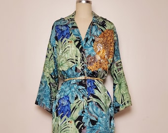 1980's Adrianna Papell || 100% Silk || Leopard || Size: S/M