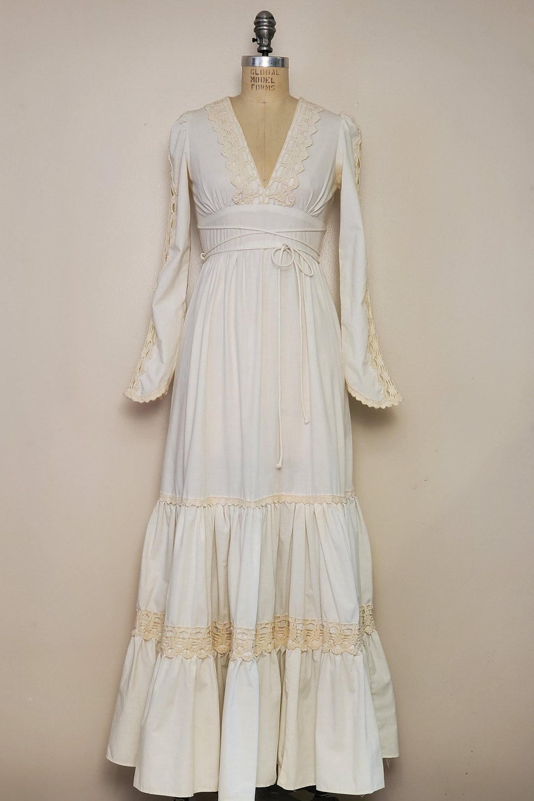 1970's Gunne Sax by Jessica San Francisco Long Prairie Dress 100% ...