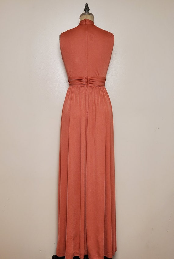 1970's Miss Elliette || Long Poly Jersey Gown || … - image 4