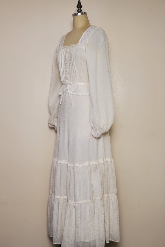 1970's Long Prairie Dress || Gunne Sax STYLE || L… - image 2