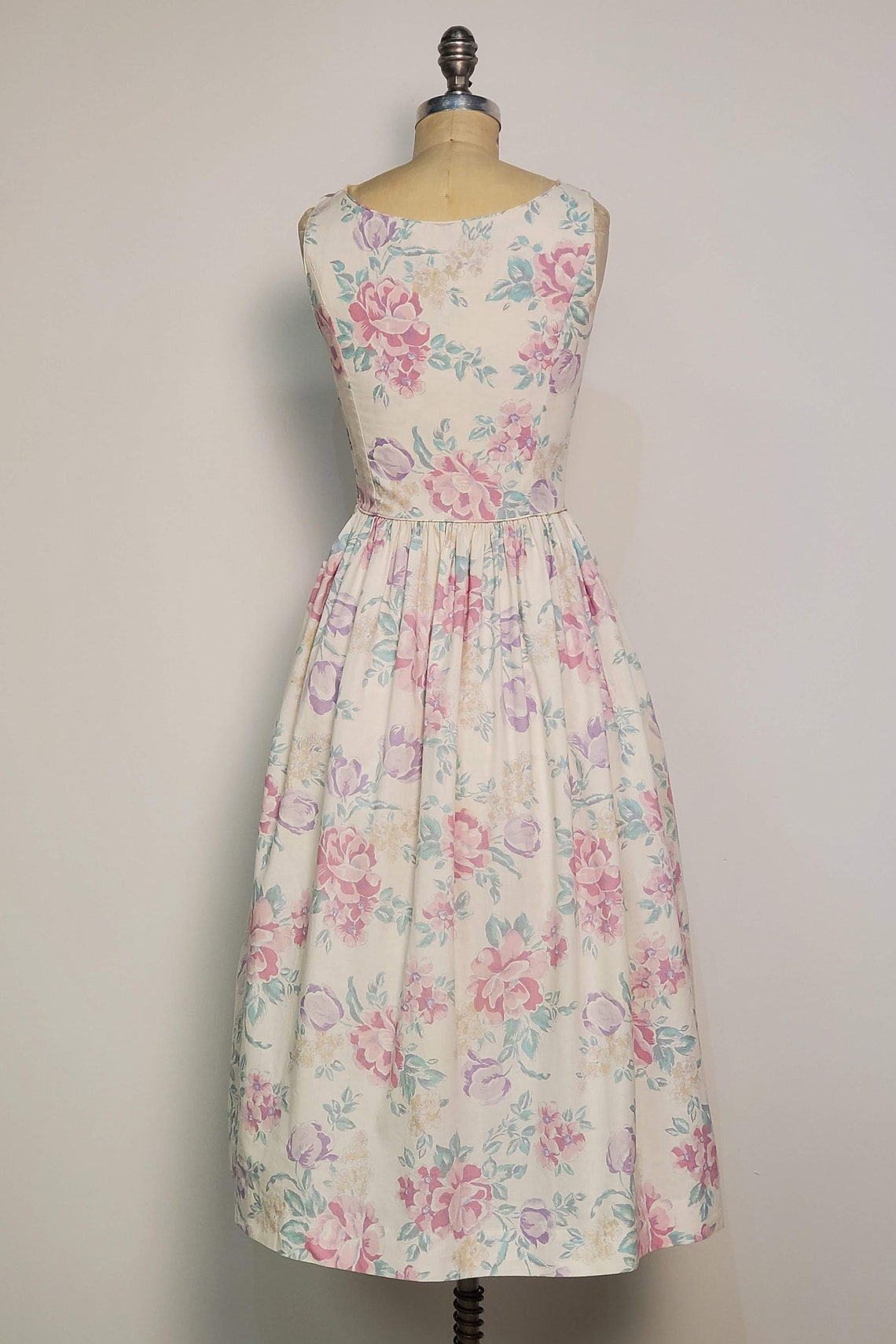 1980's Laura Ashley Cotton Floral Print Dress Size: | Etsy