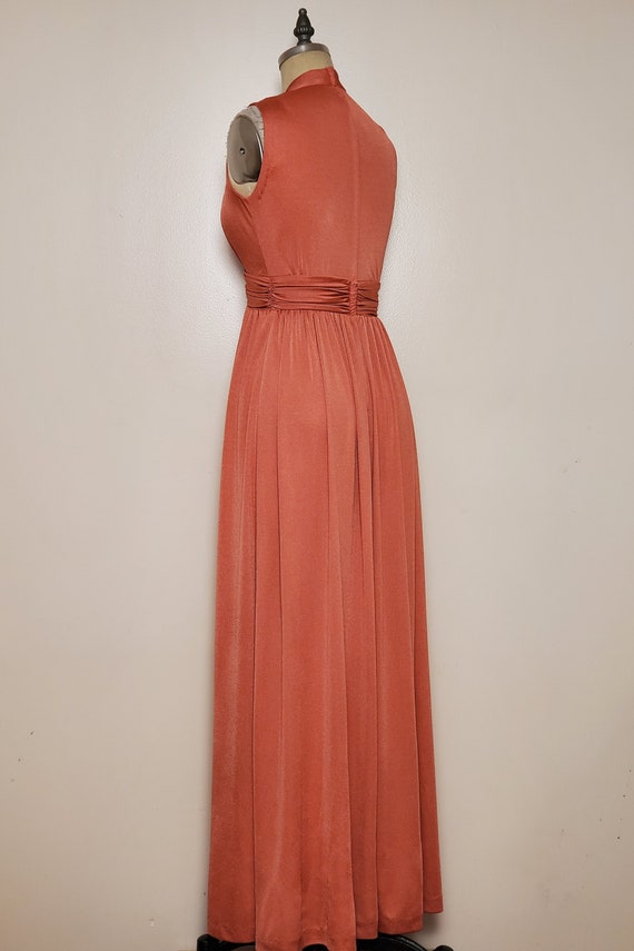 1970's Miss Elliette || Long Poly Jersey Gown || … - image 3