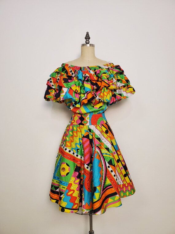 Diane Freis Original || 1980's Bold Color Print ||