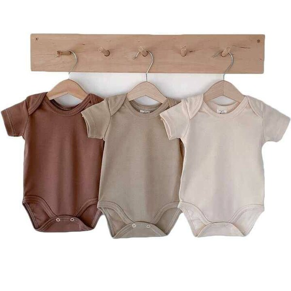 Babysuit Jumpsuit 100% Cotton Short Sleeve Bodysuits Infant for 0-3 months old & premature babies Unisex