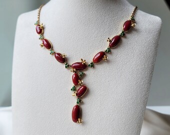 Coral Jewelry Set - Etsy
