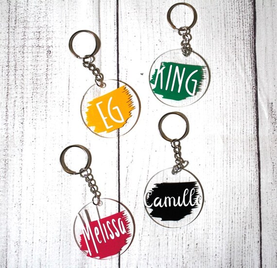 Personalized Acrylic Keychains Custom Acrylic Keychains Etsy