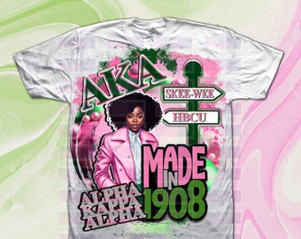 AKA Sorority Pride - HBCU Legacy Digital Artwork-Sublimation png digital design DTF