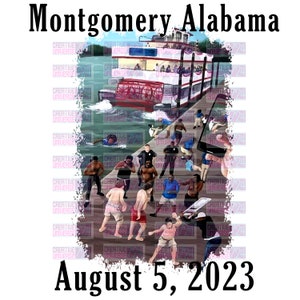 Camiseta con mensaje sobre la silla de pelea en la ribera del río Montgomery, memes de peleas en sillas en barcos fluviales de Alabama, mensaje social, historia afroamericana
