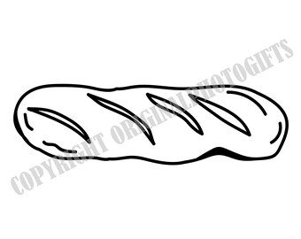 Collage Visual Arts Bread Outline vector pdf Loaf Of Bread png Bread ...