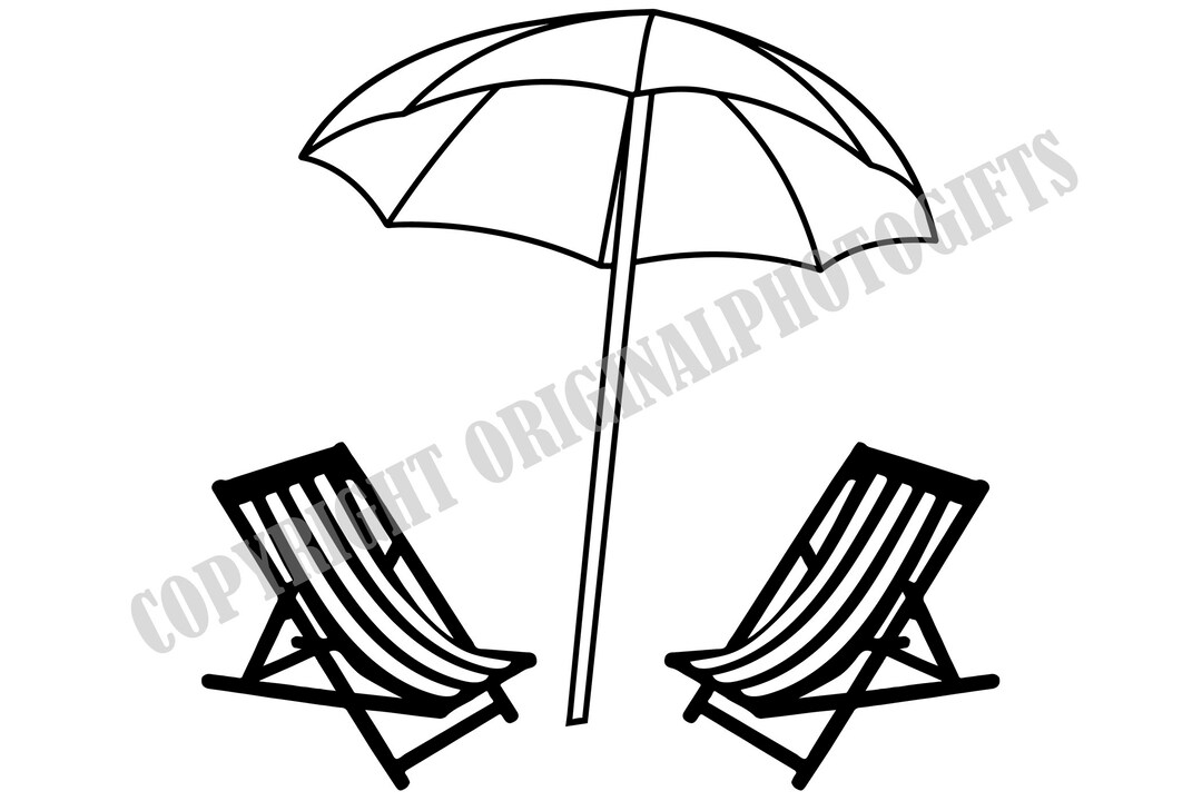 Beach Svg Beach Chairs With Umbrella Svg Relax on the Beach - Etsy