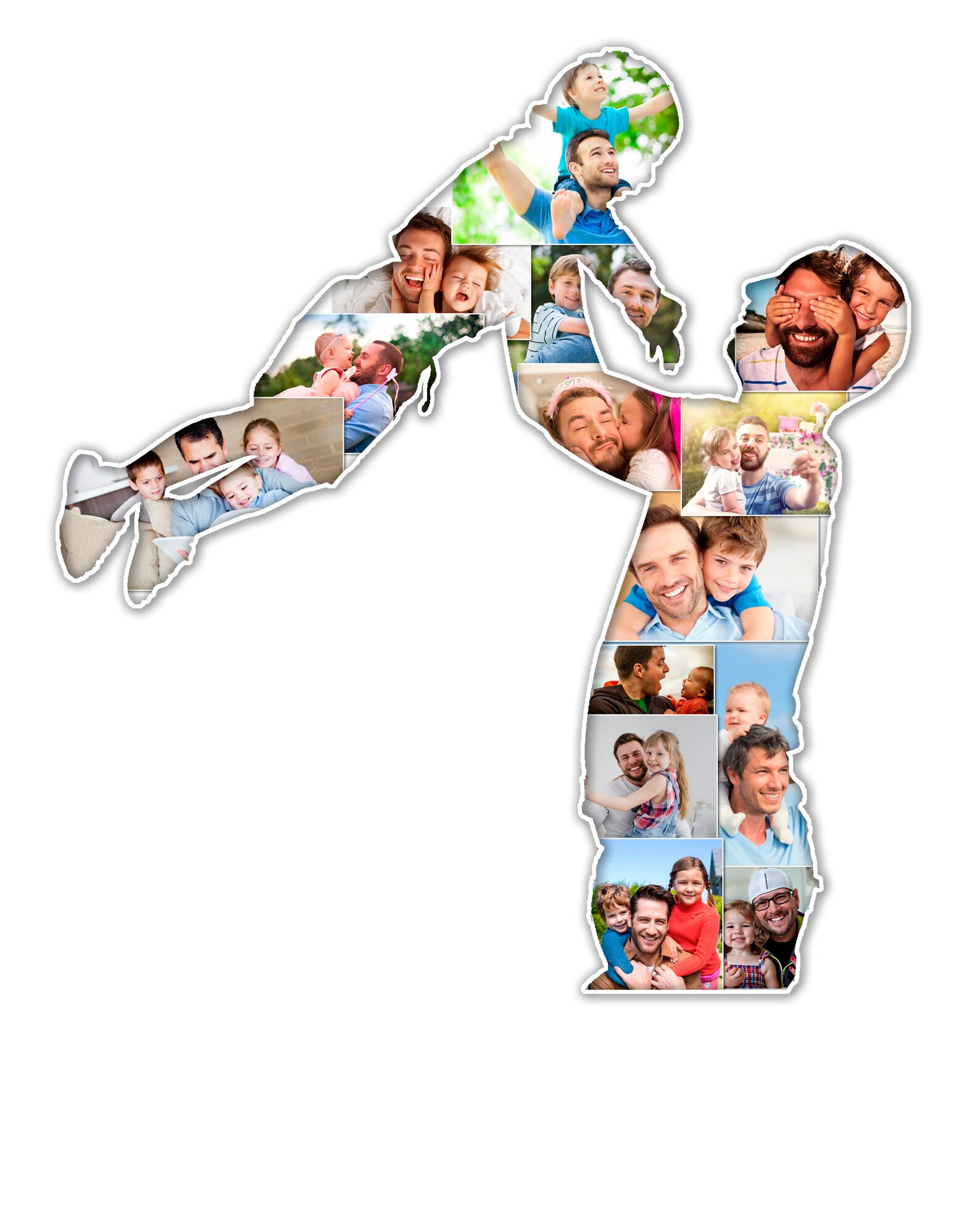 Dad Photo Collage Dad and Son Photo Collage Father's Day Etsy
