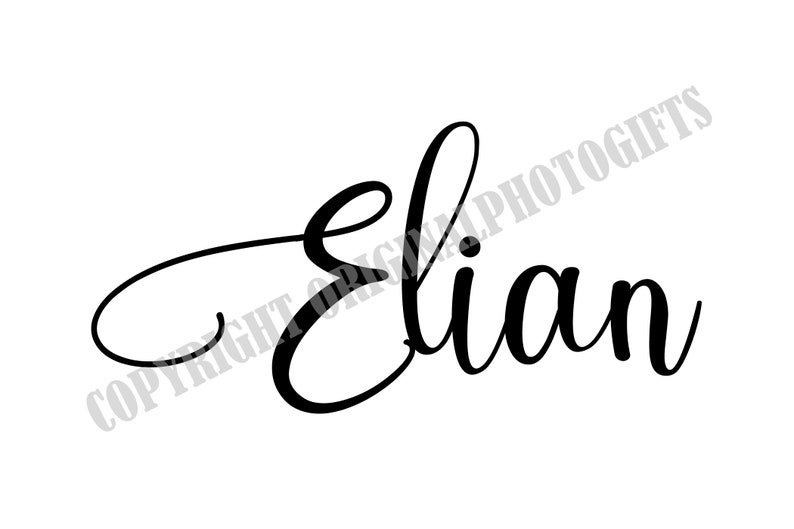 Elian svg Nombres svg Hermosos nombres de bebé svg Nombre Etsy México