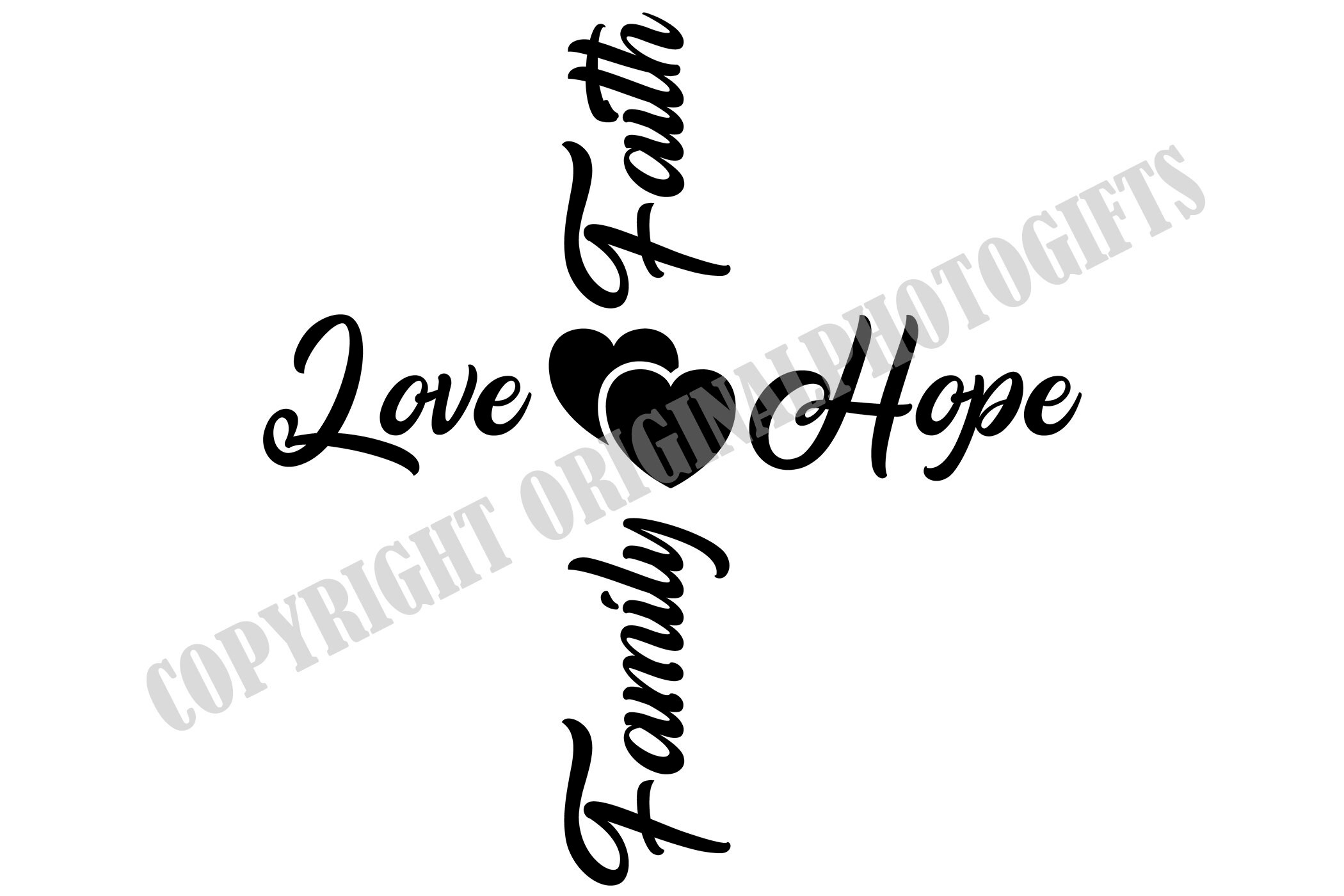 Faith Love Hope Family svg Love svg Christian cross svg | Etsy