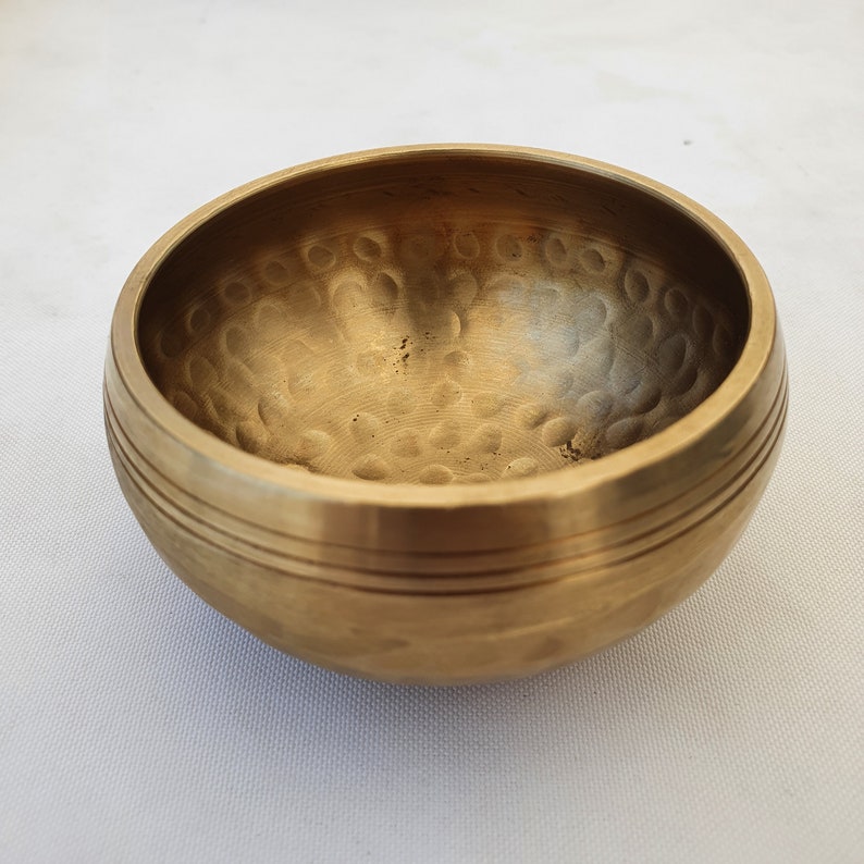 Brass Hand Hammered Singing Bowl Meditation Bowl Sound Etsy