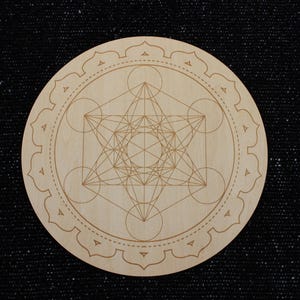 Crystal Grid Board, Metatron, Divination Tool, Intuition, Meditation, Altars, Shrines