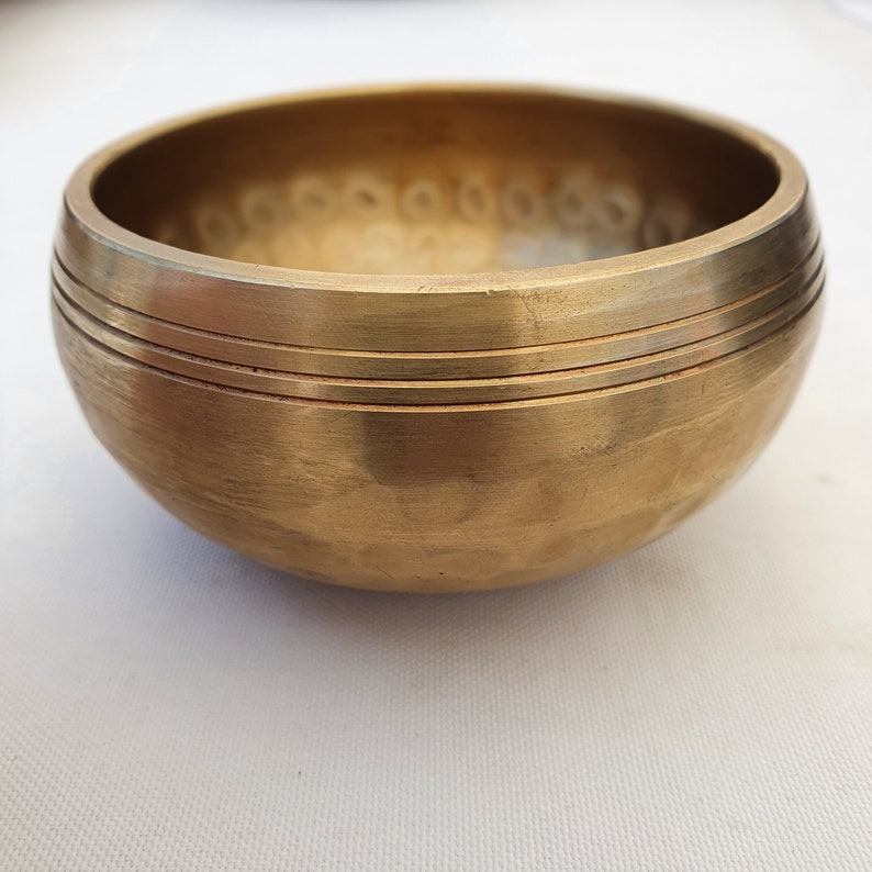 Brass Hand Hammered Singing Bowl Meditation Bowl Sound Etsy