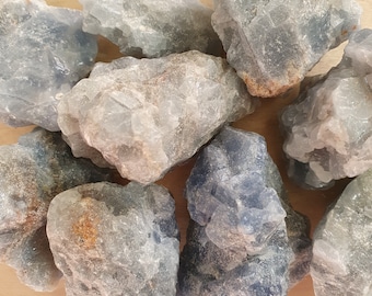 Natural Blue Calcite, Raw, Soothing, Relaxing, Protection, Throat Chakra, Third Eye Chakra