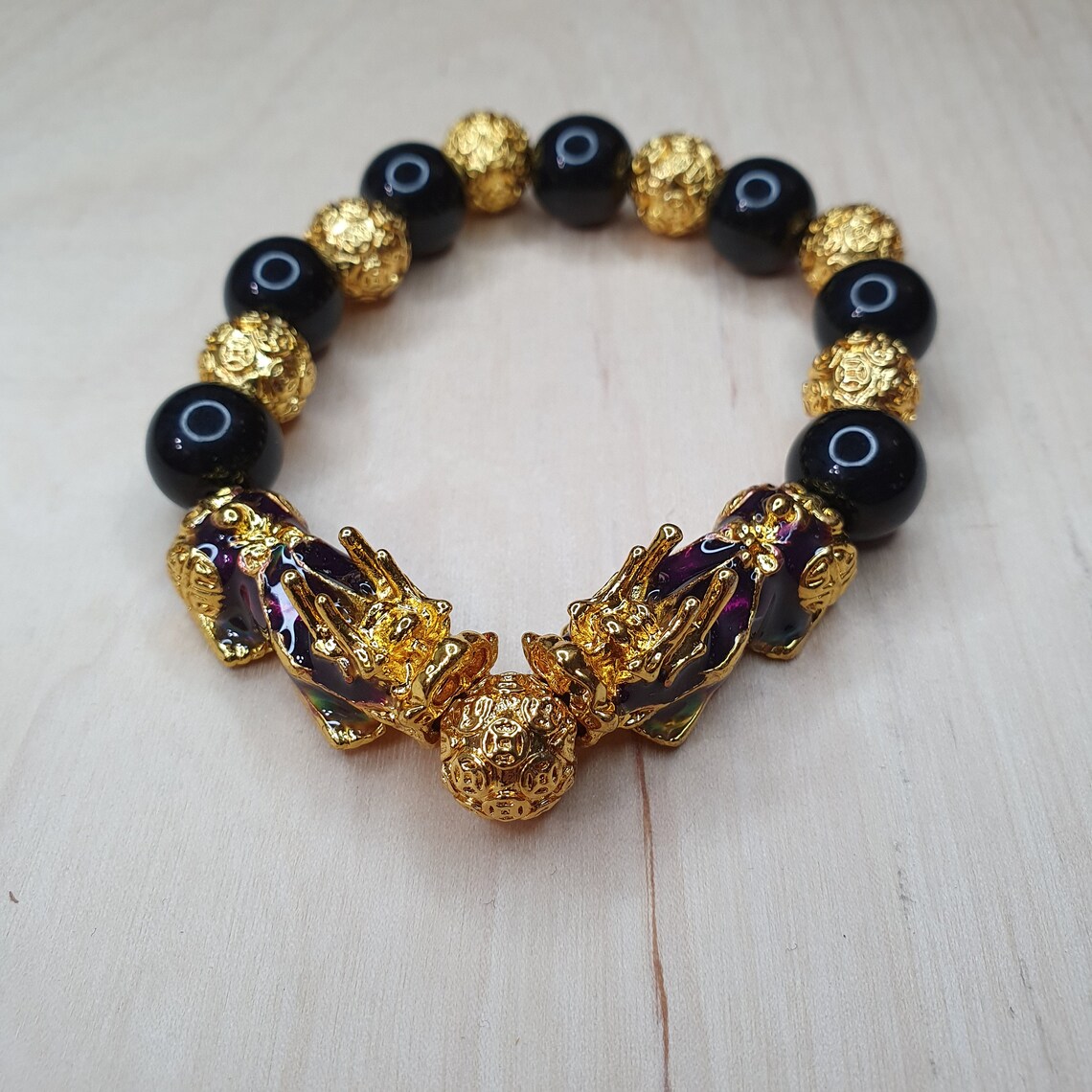 Pixiu Charm Bracelet Good Luck Wealth Protection Feng Shui Etsy