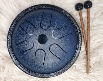 Tambor de percusión de bolsillo de 5,5", tono Do pentatónico, meditación, sanación sonora, etéreo, hermoso