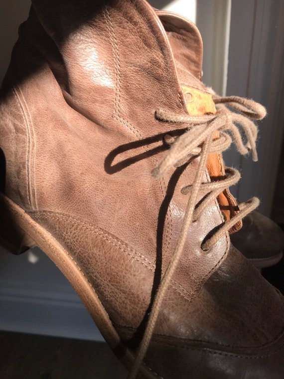 Vintage Allsaints Tan Brown Ankle Boots Etsy