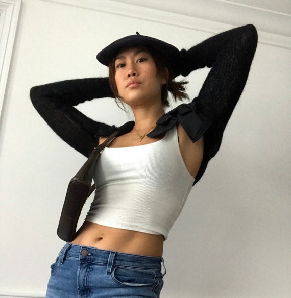 Miss Sixty Black Knitted Bolero with Bow