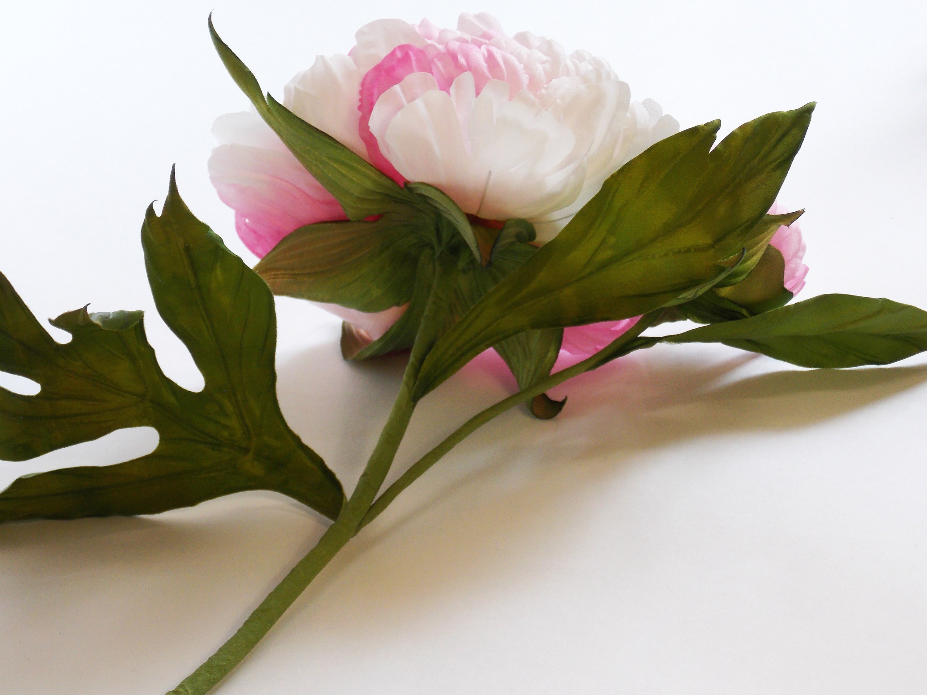 Silk peony flower with bud for interior flowers for gift to Etsy