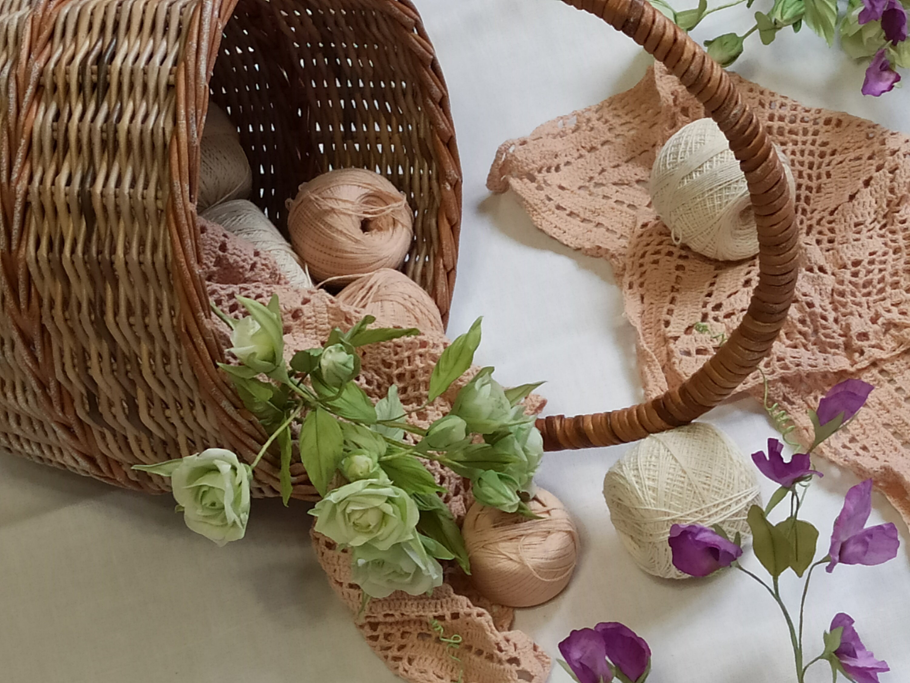 Wicker craft basket with handle Small easter storage basket Etsy