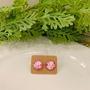 Valentine Earrings, Valentine Stud Earrings, Heart Earrings, Conversation Heart Earrings, Valentine Jewelry, Valentine Candy Earrings