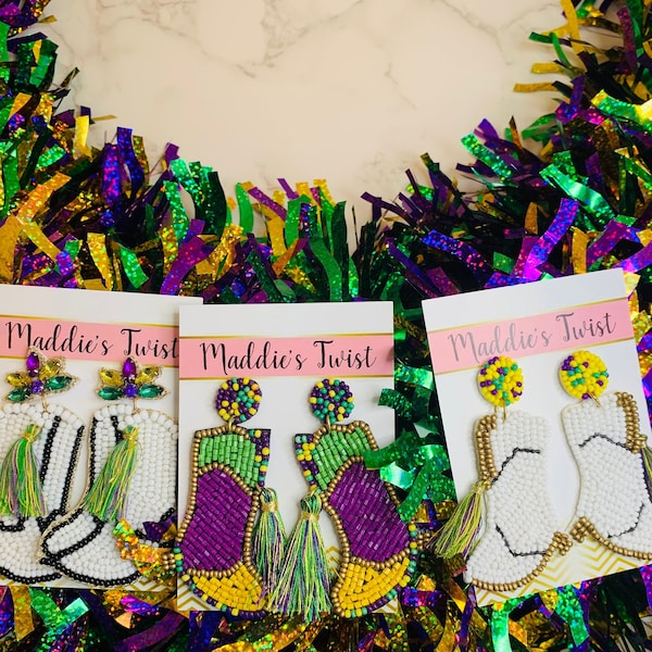 beaded mardi gras top