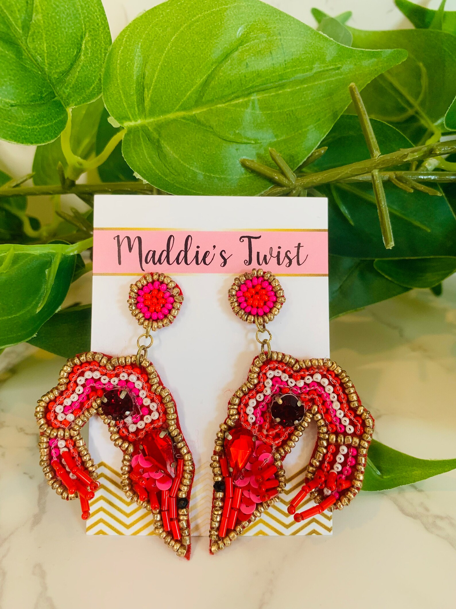 Beaded Seafood Earrings Beaded Crab Earrings Beaded Shrimp Etsy