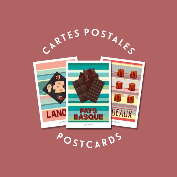 Cartes Postales Épicerie - Gastronomie / Food /  Pays basque / Béarn / Pyrénées / Landes / Sud-Ouest / Collection