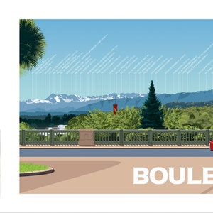 Affiche Pyrénées / Affiche panoramique / Poster vintage / Art mural / Art Print / Deco / Paysage montagnes / travel poster image 2