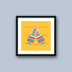 Espadrilles poster / Decorative poster / Basque Country / Béarn / Pyrenees / Southwest