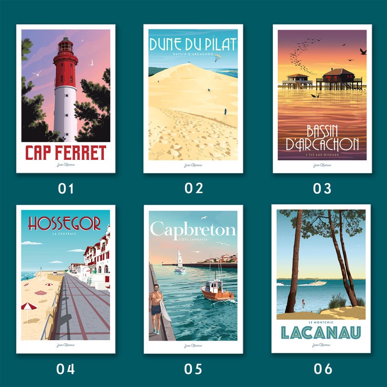 Cartes Postales Sud-Ouest / France / Bassin d'Arcachon / Landes / Périgord / Béarn / Pyrénées / Collection image 3