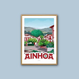 Ainhoa poster - Basque Country / Vintage poster / Wall art / Art print / Deco / travel poster
