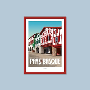 Basque Country poster / Vintage poster / Wall art / Art print / Deco / travel poster