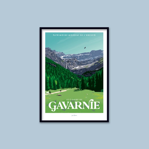 Affiche Cirque de Gavarnie / Pyrénées / Poster vintage / Art mural / Art print / Deco / travel poster