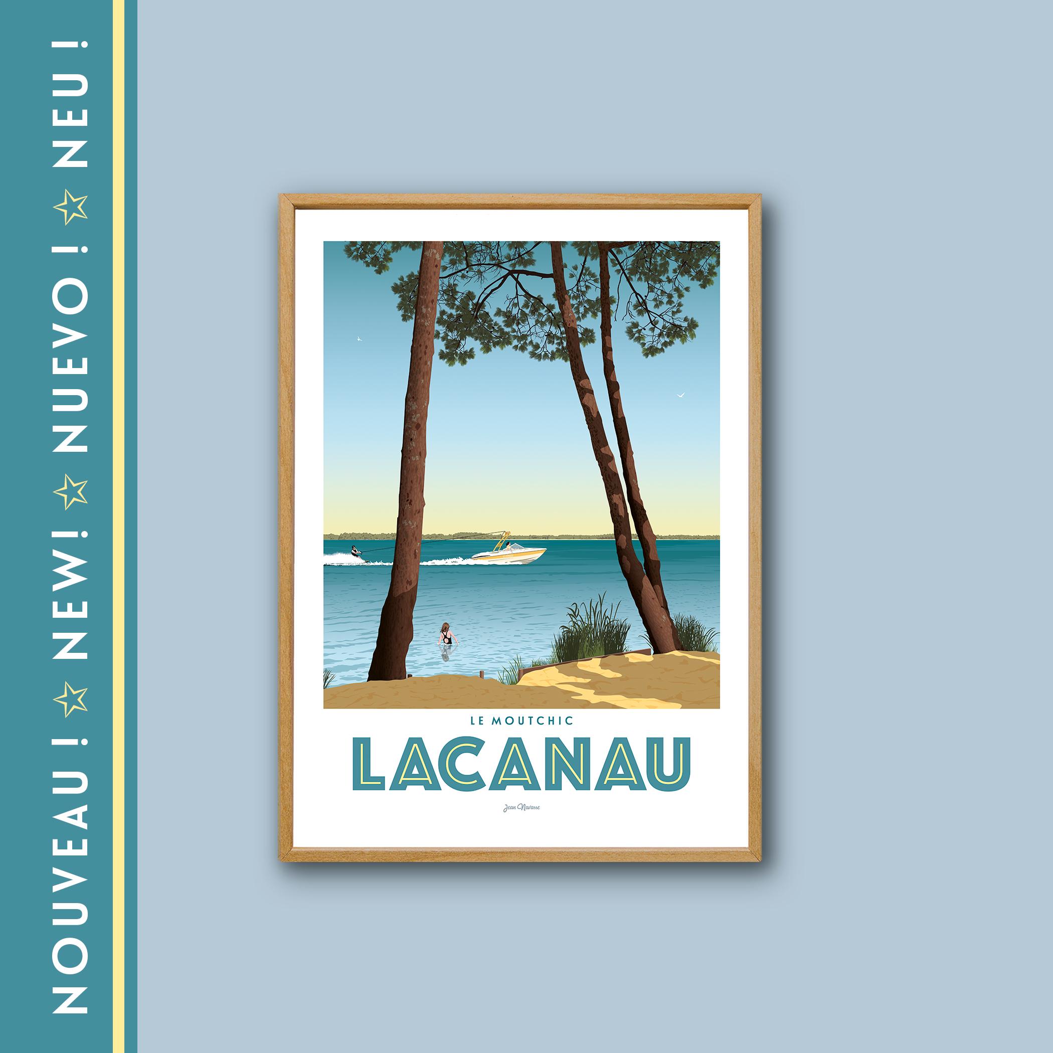 Plakat Lacanau - Le Moutchic / Reiseplakat / Vintage-Plakat / Wandkunst / Dekoration