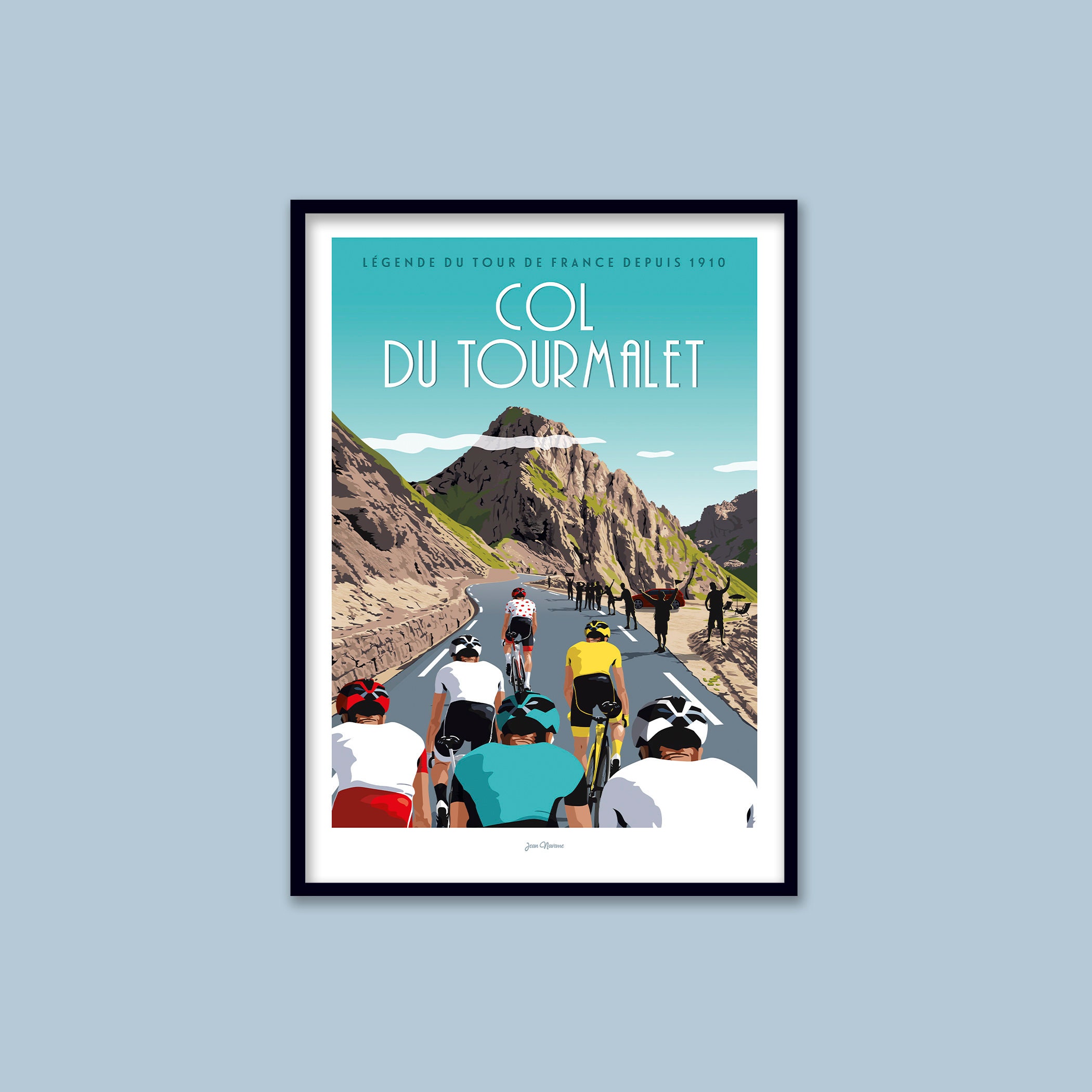 Poster Col du Tourmalet / Tour de France / Wall Art / Art print / Deco / Vintage / Pyrenees / Travel poster